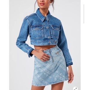 BDG Modern Zipper Denim Skirt
